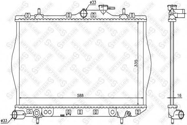 STELLOX 1025279SX Радиатор, охлаждение двигателя