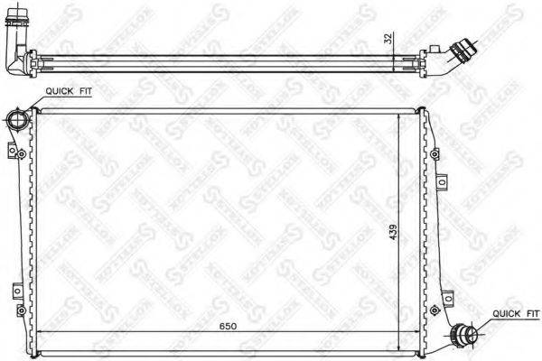 STELLOX 1025286SX Радиатор, охлаждение двигателя