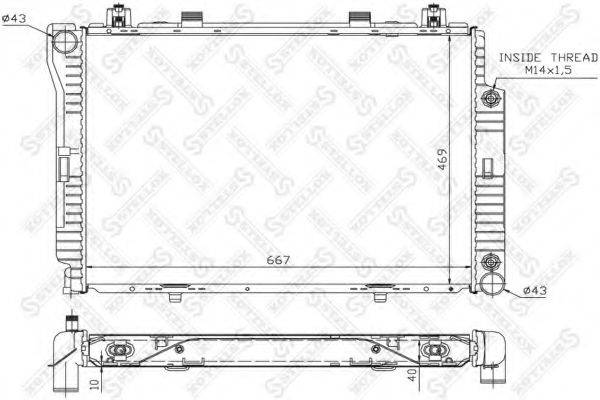 STELLOX 1025295SX Радиатор, охлаждение двигателя