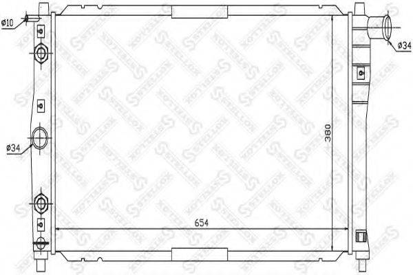STELLOX 1025319SX Радиатор, охлаждение двигателя