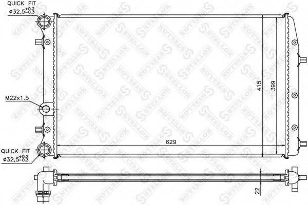 STELLOX 1025359SX Радиатор, охлаждение двигателя