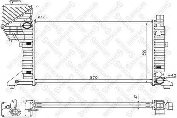 STELLOX 1025369SX Радиатор, охлаждение двигателя