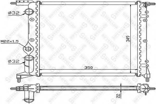 STELLOX 1025371SX Радиатор, охлаждение двигателя