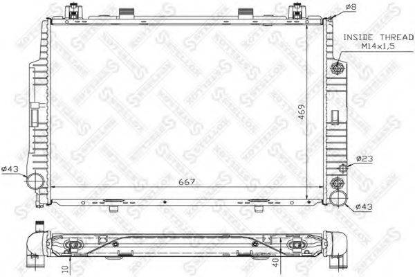 STELLOX 1025373SX Радиатор, охлаждение двигателя