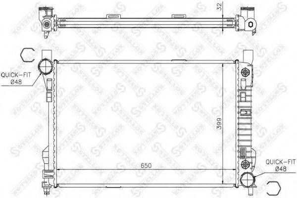 STELLOX 1025386SX Радиатор, охлаждение двигателя