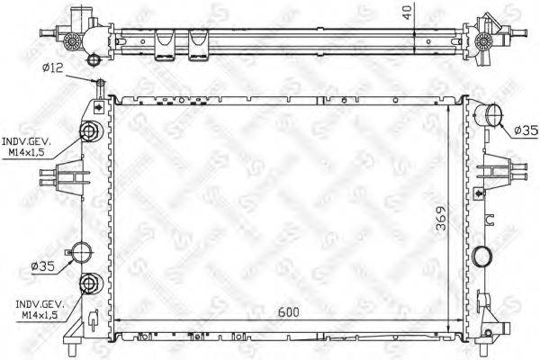 STELLOX 1025387SX Радиатор, охлаждение двигателя