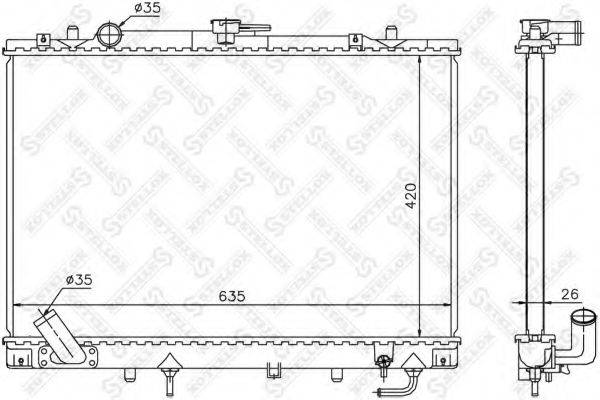 STELLOX 1025398SX Радиатор, охлаждение двигателя