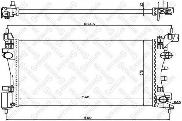 STELLOX 1025404SX Радиатор, охлаждение двигателя