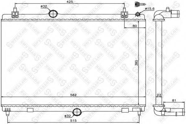 STELLOX 1025413SX Радиатор, охлаждение двигателя