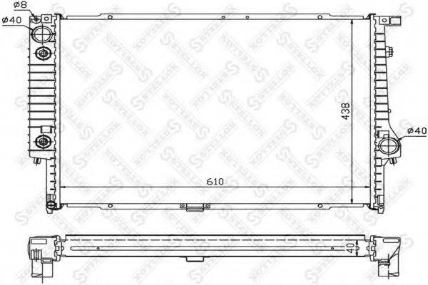 STELLOX 1025415SX Радиатор, охлаждение двигателя