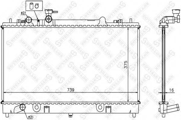 STELLOX 1025418SX Радиатор, охлаждение двигателя