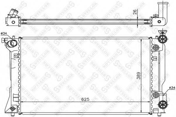 STELLOX 1025424SX Радиатор, охлаждение двигателя