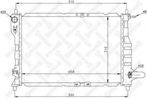 STELLOX 1025435SX Радиатор, охлаждение двигателя