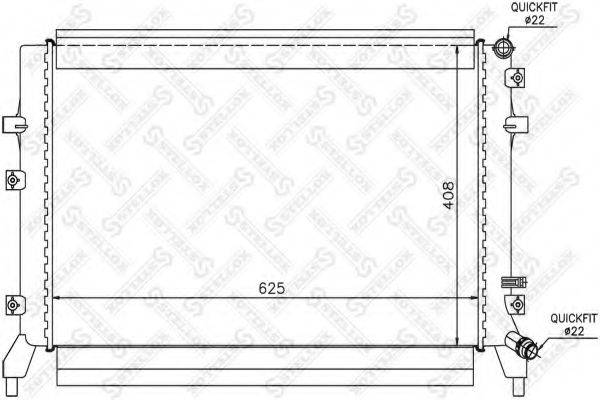 STELLOX 1025447SX Радиатор, охлаждение двигателя