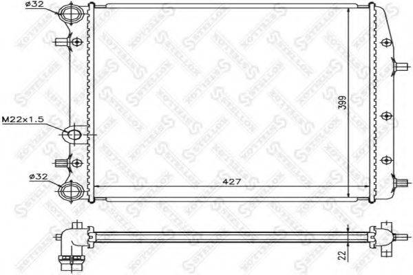 STELLOX 1025462SX Радиатор, охлаждение двигателя