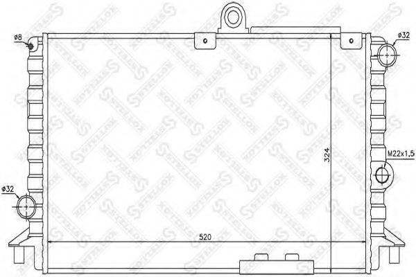 STELLOX 1025478SX Радиатор, охлаждение двигателя