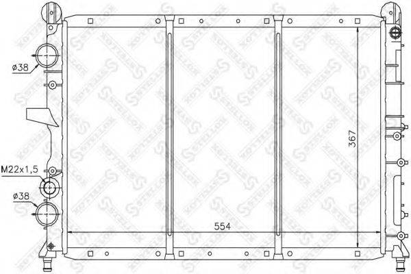 STELLOX 1025480SX Радиатор, охлаждение двигателя