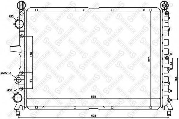 STELLOX 1025483SX Радиатор, охлаждение двигателя