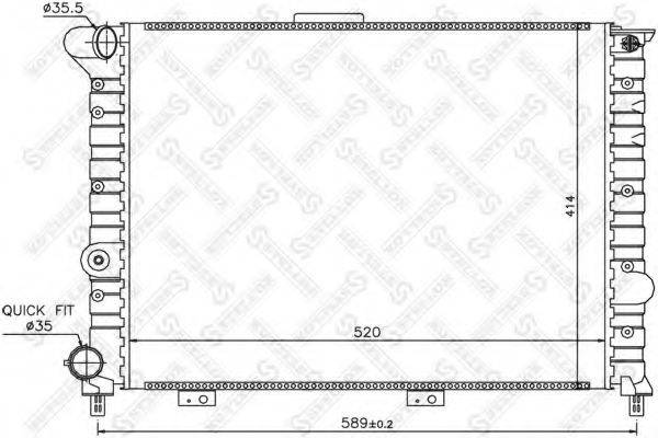 STELLOX 1025490SX Радиатор, охлаждение двигателя