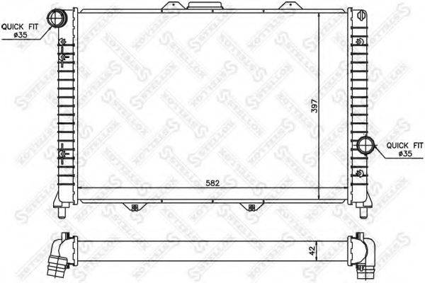 STELLOX 1025495SX Радиатор, охлаждение двигателя