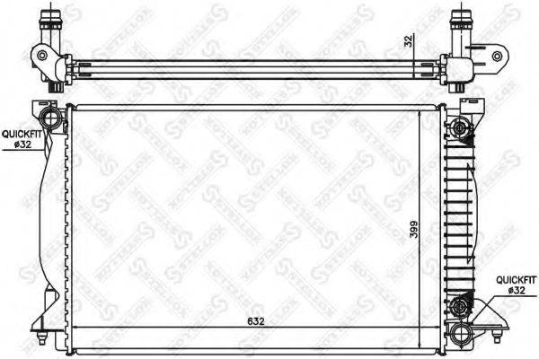 STELLOX 1025515SX Радиатор, охлаждение двигателя