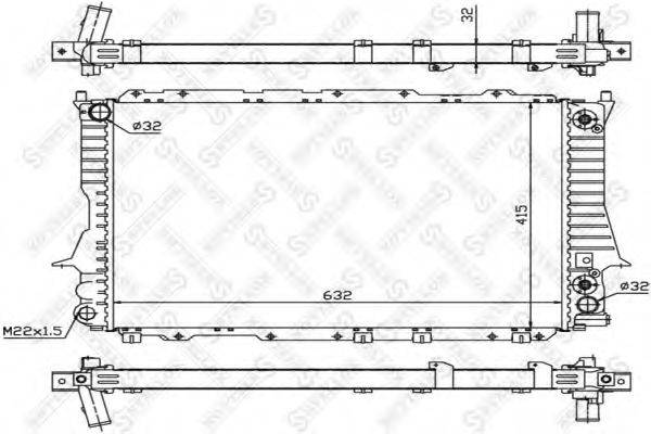 STELLOX 1025518SX Радиатор, охлаждение двигателя