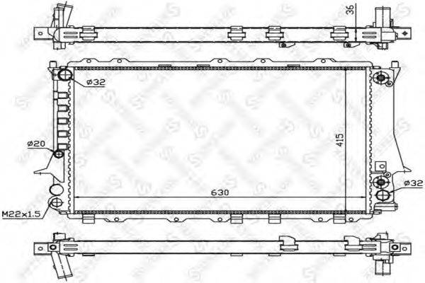 STELLOX 1025541SX Радиатор, охлаждение двигателя