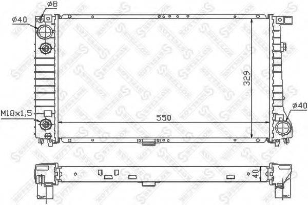 STELLOX 1025557SX Радиатор, охлаждение двигателя