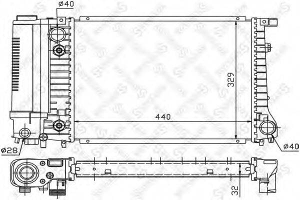 STELLOX 1025565SX Радиатор, охлаждение двигателя