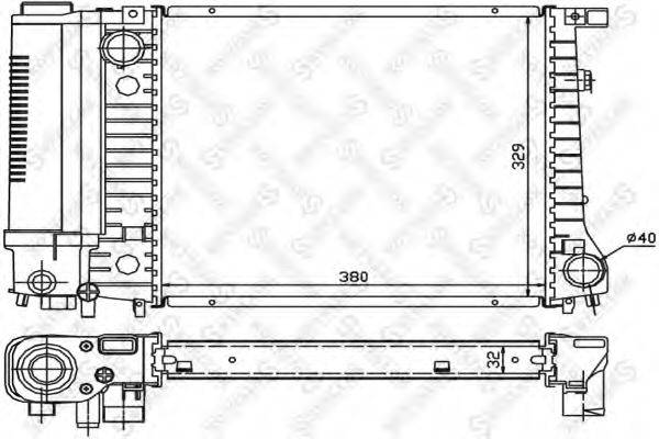 STELLOX 1025566SX Радиатор, охлаждение двигателя