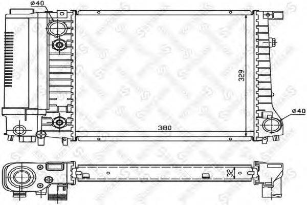 STELLOX 1025567SX Радиатор, охлаждение двигателя