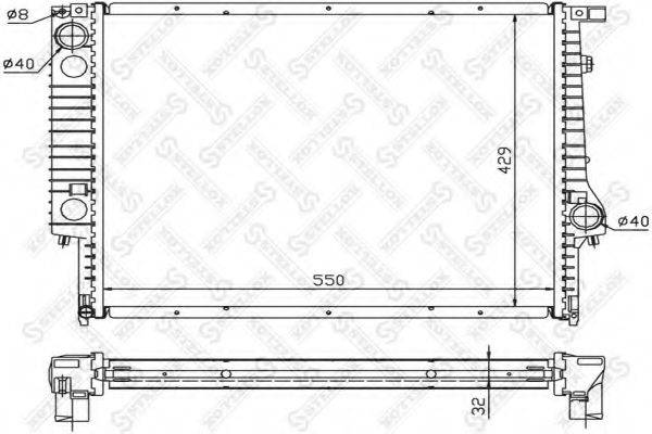 STELLOX 1025571SX Радиатор, охлаждение двигателя