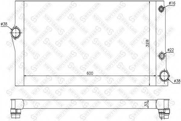 STELLOX 1025577SX Радиатор, охлаждение двигателя