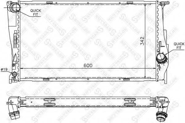 STELLOX 1025580SX Радиатор, охлаждение двигателя