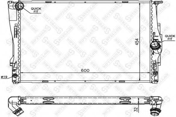 STELLOX 1025581SX Радиатор, охлаждение двигателя