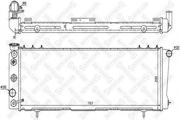 STELLOX 1025612SX Радиатор, охлаждение двигателя