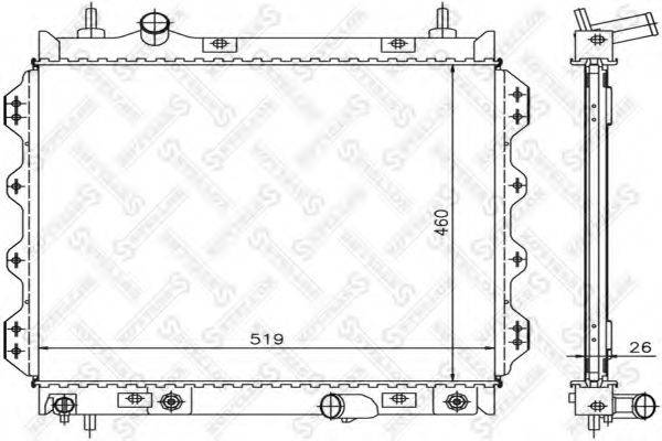 STELLOX 1025621SX Радиатор, охлаждение двигателя