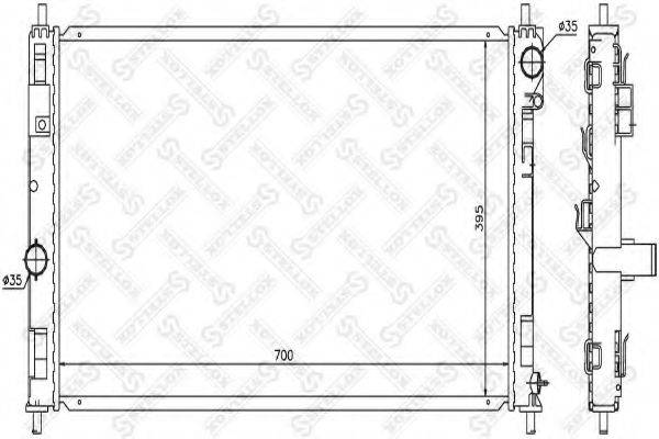 STELLOX 1025631SX Радиатор, охлаждение двигателя