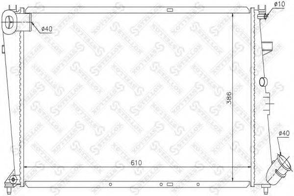 STELLOX 1025651SX Радиатор, охлаждение двигателя