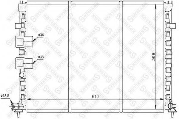STELLOX 1025663SX Радиатор, охлаждение двигателя