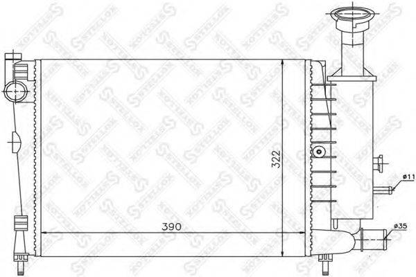 STELLOX 1025667SX Радиатор, охлаждение двигателя