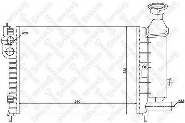 STELLOX 1025670SX Радиатор, охлаждение двигателя