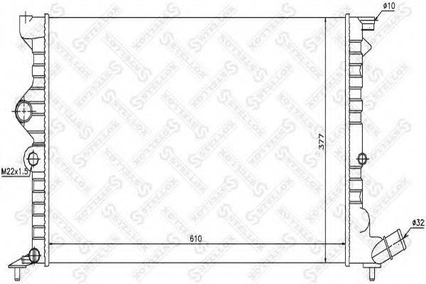 STELLOX 1025675SX Радиатор, охлаждение двигателя