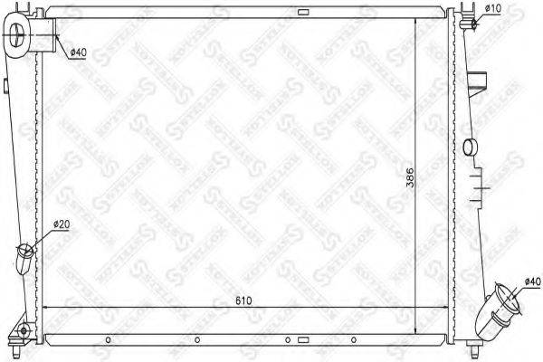 STELLOX 1025677SX Радиатор, охлаждение двигателя
