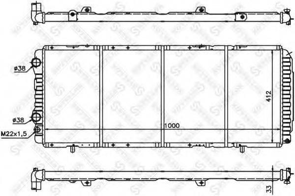 STELLOX 1025679SX Радиатор, охлаждение двигателя