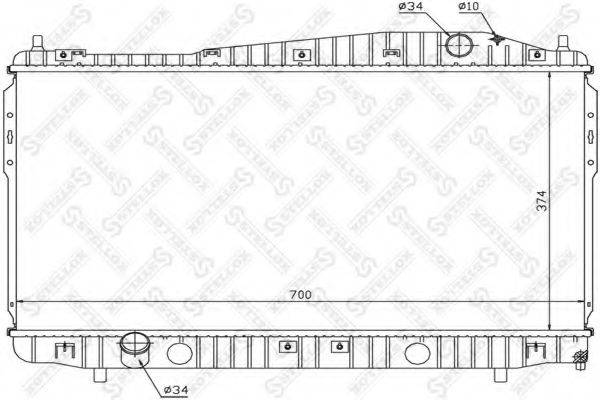 STELLOX 1025681SX Радиатор, охлаждение двигателя