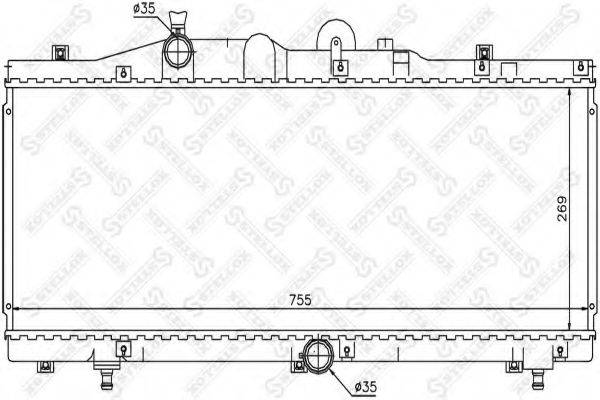 STELLOX 1025691SX Радиатор, охлаждение двигателя