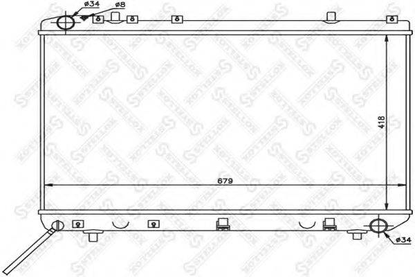 STELLOX 1025694SX Радиатор, охлаждение двигателя