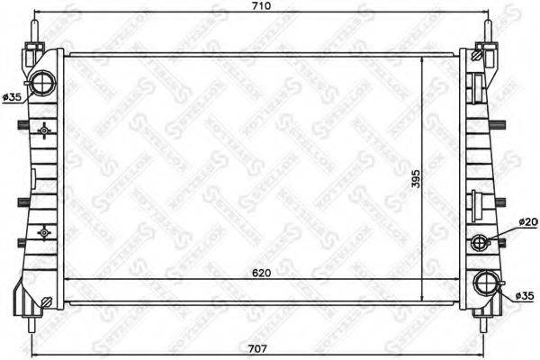 STELLOX 1025703SX Радиатор, охлаждение двигателя