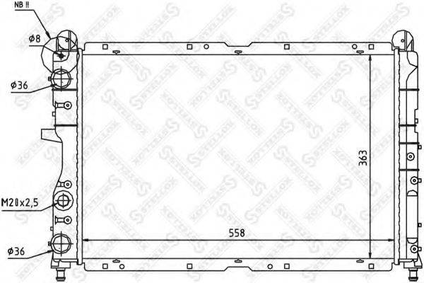 STELLOX 1025745SX Радиатор, охлаждение двигателя